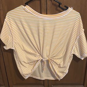 striped cropped t-shirt